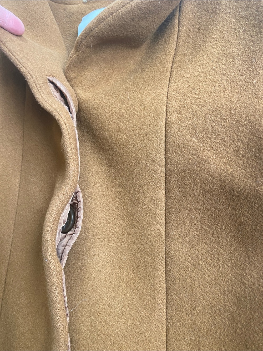 Wilfred Aritzia Camel Wool Cashmere Shawl Collar Coat XS - Picture 5 of 13